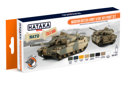 HTK-CS77 Modern British Army & RAF AFV paint set --> ORANGE LINE farby modelarskie