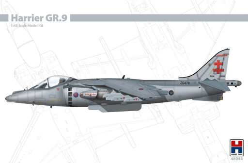 H2K48044 Harrier GR.9 Model samolotu do sklejania