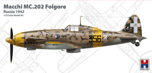 H2K72007 Macchi MC.202 Folgore, Russia 1942 (ex Hasegawa) Model samolotu do sklejania