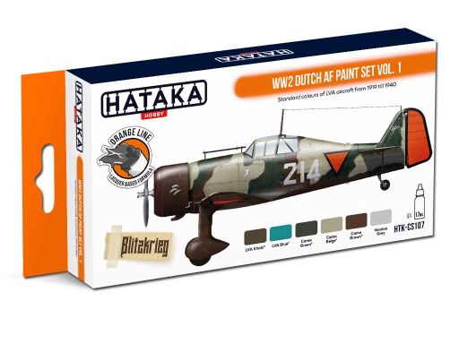 HTK-CS107 WW2 Dutch AF paint set vol. 1 -- ORANGE LINE farby modelarskie