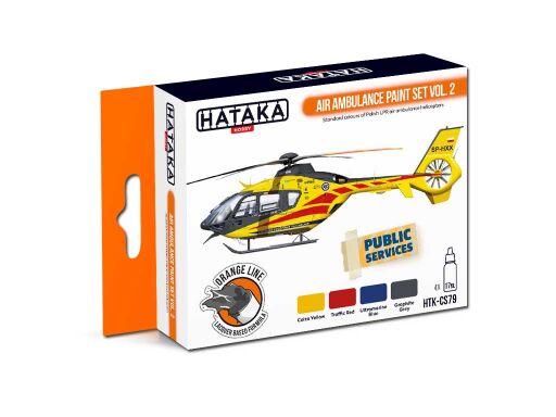 HTK-CS79 Air Ambulance (HEMS) paint set vol. 2-- ORANGE LINE farby modelarskie