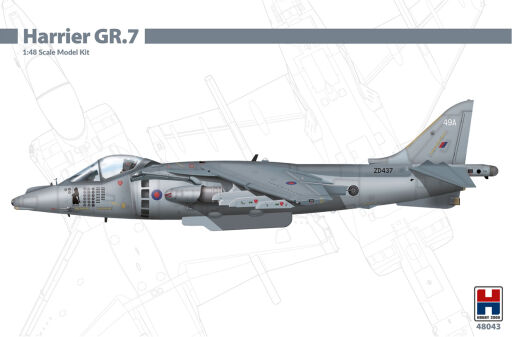 H2K48043 Harrier GR.7 Model samolotu do sklejania