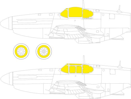 EDUCX620 P-51B/C masks 1/72 Model samolotu do sklejania