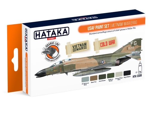 HTK-CS09 USAF Paint Set Vietnam war-era ORANGE LINE farby modelarskie