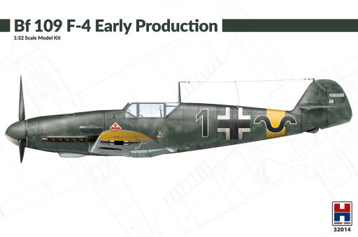 H2K32014 Messerschmitt Bf 109 F-4 Early Production Model samolotu do sklejania