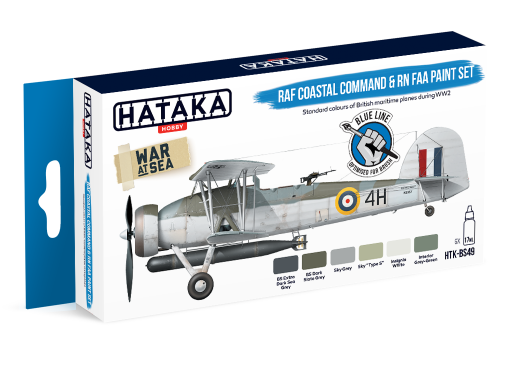 HTK-BS49 RAF Coastal Command & RN FAA paint set BLUE LINE farby modelarskie