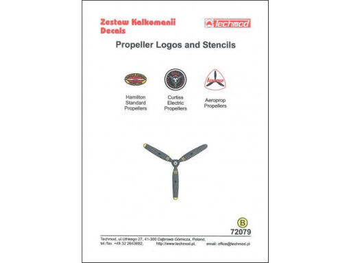 TCH72079 Propeller Stencils kalkomania modelarska