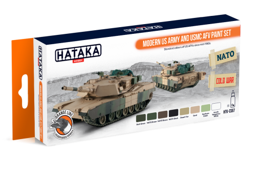 HTK-CS67 Modern US Army and USMC AFV paint set ORANGE LINE farby modelarskie