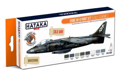 HTK-CS63 USMC AV-8 paint set (early schemes) -- ORANGE LINE farby modelarskie