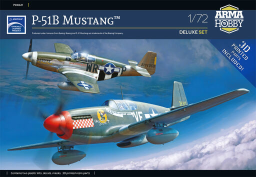 70069 P-51 B Mustang ™ Deluxe Set Model samolotu do sklejania