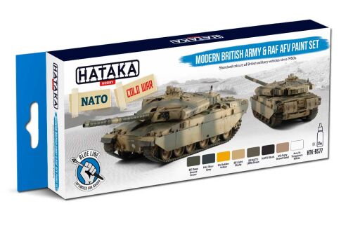 HTK-BS77 Modern British Army & RAF AFV paint set – BLUE LINE farby modelarskie