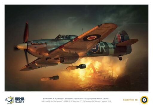 70042-A3 Hurricane Mk II b/c - plakat