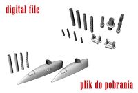 48015-3D P-39/P-400 Lufy karabinów maszynowych 1/48 Plik 3D