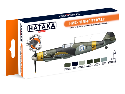 HTK-CS118 Finnish Air Force (WWII) Vol. 2 -- ORANGE LINE farby modelarskie