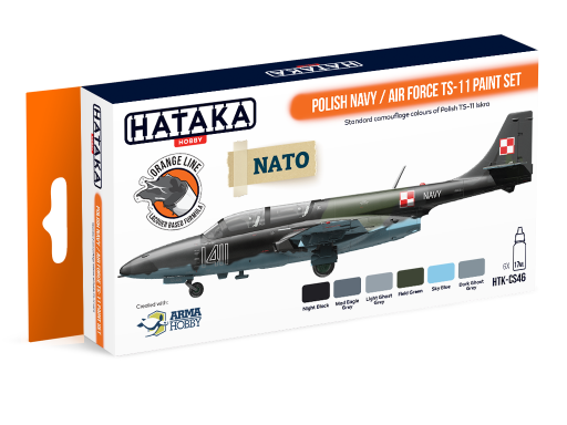 HTK-CS46 Polish Navy / Air Force TS-11 paint set ORANGE LINE farby modelarskie