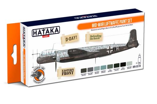 HTK-CS110 Mid-War Luftwaffe paint set -- ORANGE LINE farby modelarskie