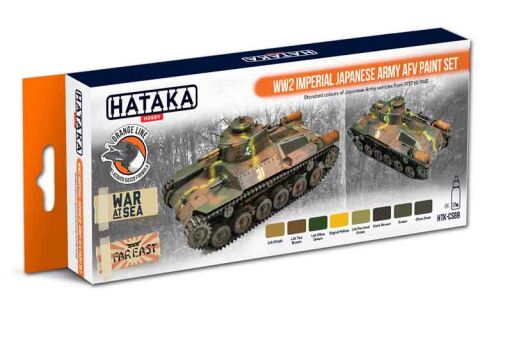 HTK-CS69 WW2 Imperial Japanese Army AFV paint set -- ORANGE LINE farby modelarskie